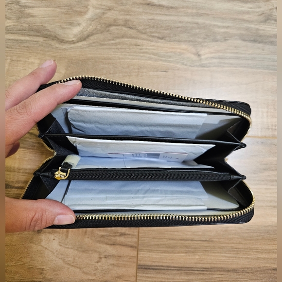 DisneyxKate Spade Minnie Mouse tote reversible black polka dot+matching wallet - Picture 15 of 17